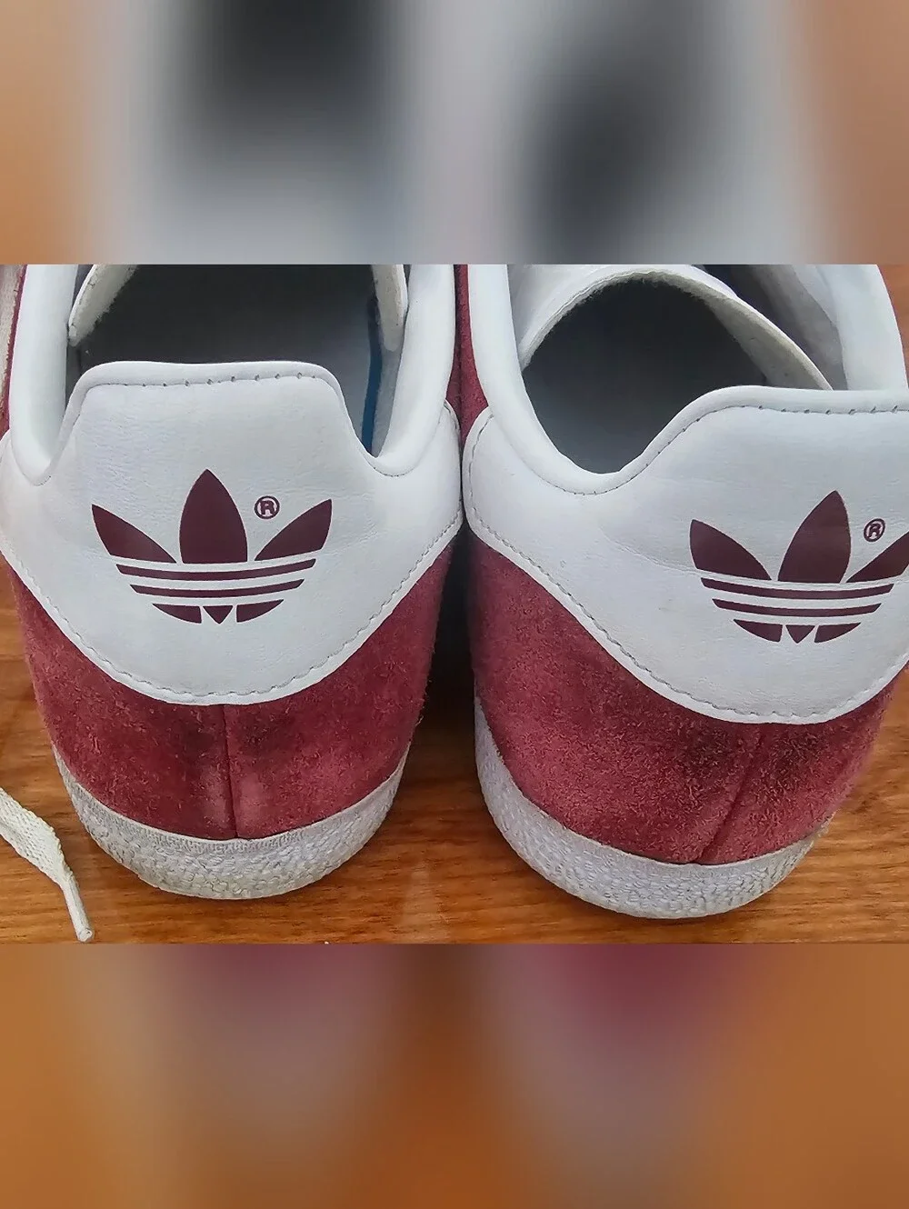 Adidas Gazelle Sneakers — Burgundy/Maroon Suede — Men's 10.5 / Women's 11.5